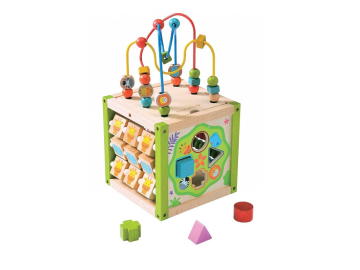 Leseni igralni center za urjenje motorike 5v1 manjši
