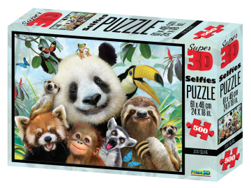 Sestavljanka 3D ZOO selfie 500 delna