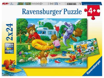 Sestavljanka Medvedja družina kampira 2x24d