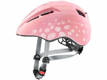 Otroška čelada Uvex Kid 2 CC pink polka dots 46-52