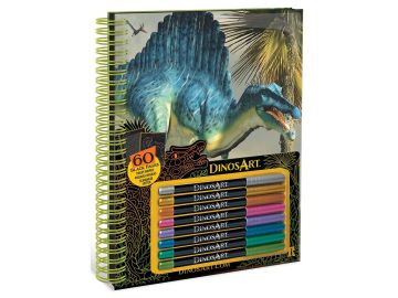 Dinosart pobarvanka - črni listi