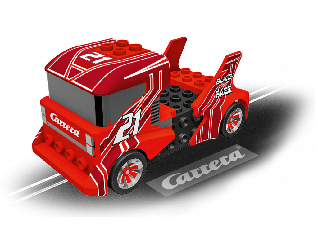 Avtocesta Carrera GO Build n race racing rdeč tovornjak