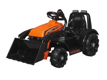 Traktor na akumulator z nakladalko - oranžen