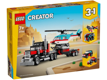 LEGO Creator Ploščadni tovornjak s helikopterjem 31146