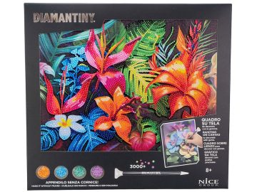 Slikanje z diamanti - tropsko cvetje