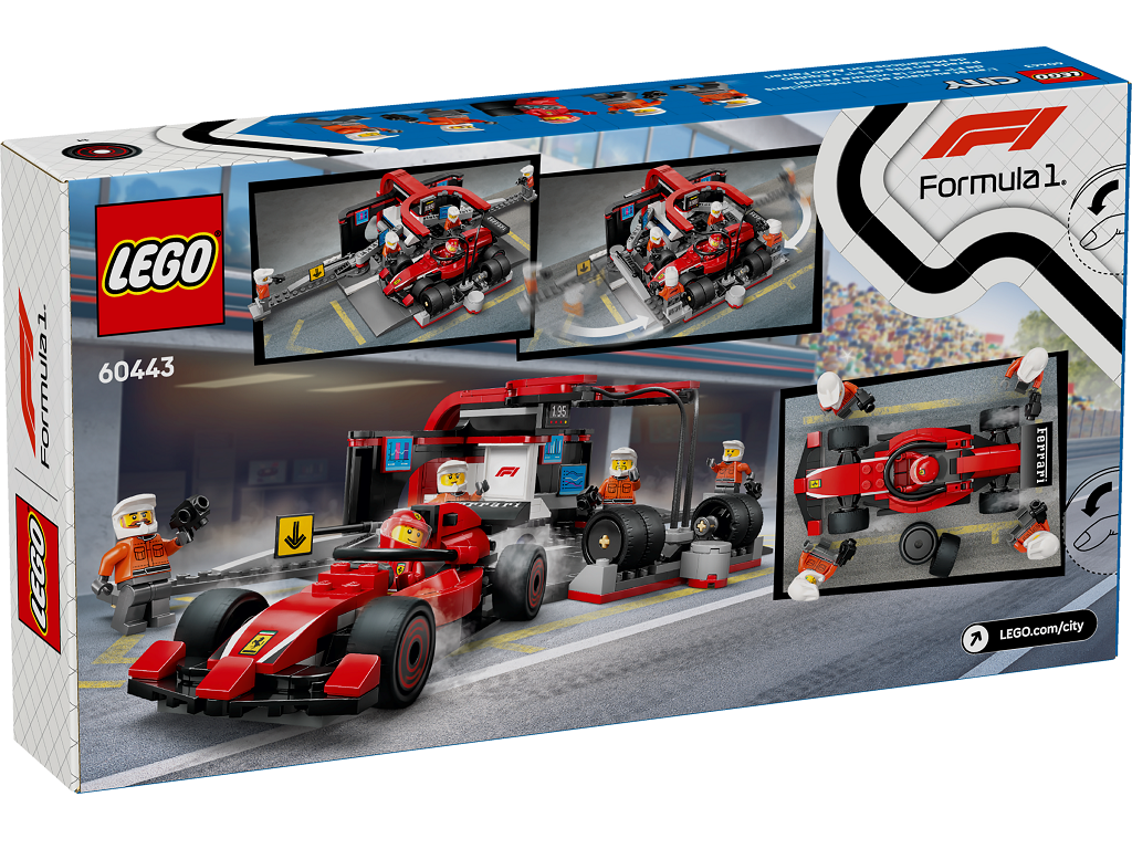 Service Box and Mechanics with Ferrari F1 Car 60443 | Eigirače
