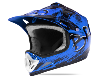 KIMO BRO Otroška motocross čelada XS - modra eigrace