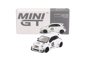 Mini GT Fiat 595 Abarth LB Nation Works x Abas Works Gara White 2024 eigrace(1)
