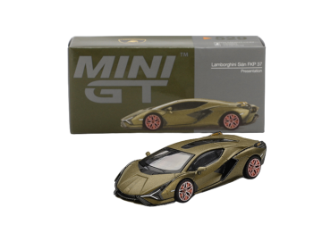 Mini GT Lamborgini Sian FKP37 Presentation Matt Army Green eigrace