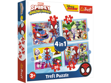 Trefl sestavljanka 4v1 Spidey in prijatelji eigrace