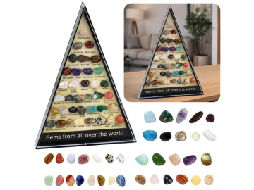 Komplet naravnih kamnov in mineralov 36-delni eigrace