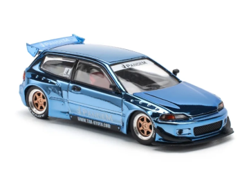 Pop Race HONDA Pandem Civic EG6 blue chrome eigrace