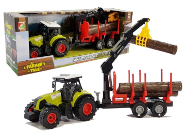 Igrača traktor s prikolico za les eigrace